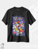 تیشرت مشکی طرح دار شکوفه بده، تزئینی اثر امانوئلا کاراتونی | فروشگاه ایماژ
