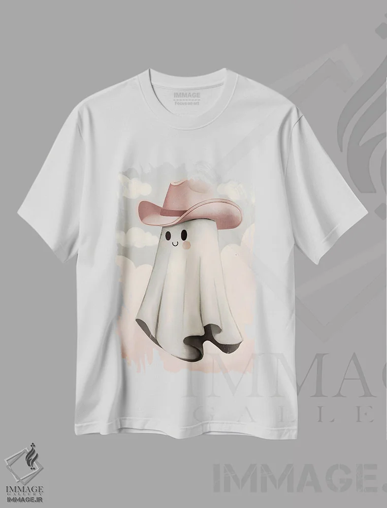 تیشرت سفید طرح دار سلام روح، تزئینی اثر امانوئلا کاراتونی | فروشگاه ایماژ