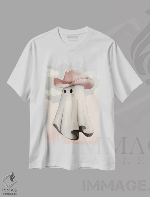 تیشرت سفید طرح دار سلام روح، تزئینی اثر امانوئلا کاراتونی | فروشگاه ایماژ