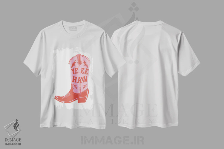 تیشرت سفید طرح دار یه ها، هنر دیجیتال اثر امانوئلا کاراتونی | immage.ir