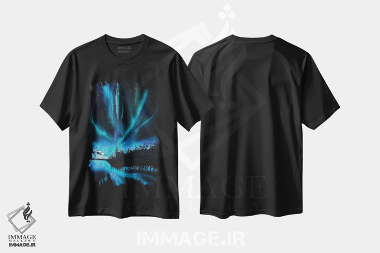 تیشرت مشکی طرح دار نوردی ۲۴-۲ اثر کریستین کلینگلر | immage.ir
