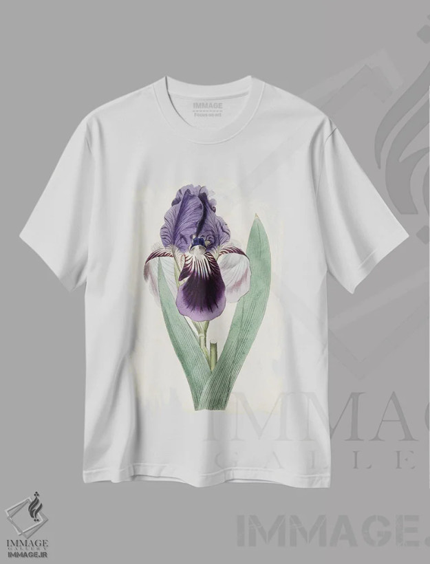 تیشرت سفید طرح دار گوهرهای باغ ۶، دکور معاصر اثر کرتیس | فروشگاه ایماژ