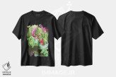 تیشرت مشکی طرح دار شادی ارکیده، دکور معاصر اثر کریستین ریشو | فروشگاه ایماژ