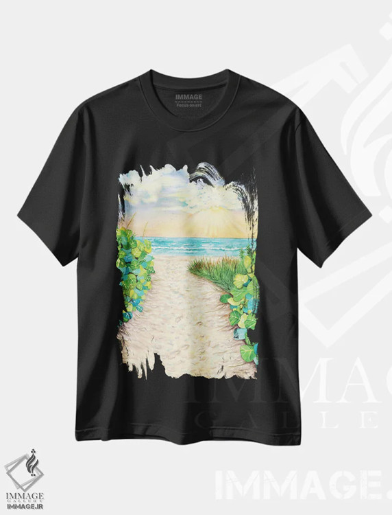 تیشرت مشکی طرح دار در رویاهایم، تزئینی اثر کریستین ریشو | فروشگاه ایماژ