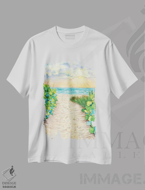 تیشرت سفید طرح دار در رویاهایم، تزئینی اثر کریستین ریشو | immage.ir