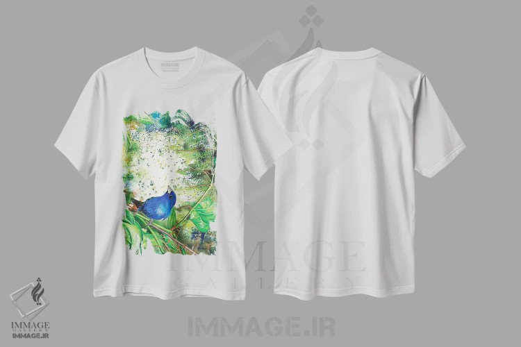 تیشرت سفید طرح دار ایندیگو بانتینگ، تزئینی اثر کریستین ریشو | فروشگاه ایماژ