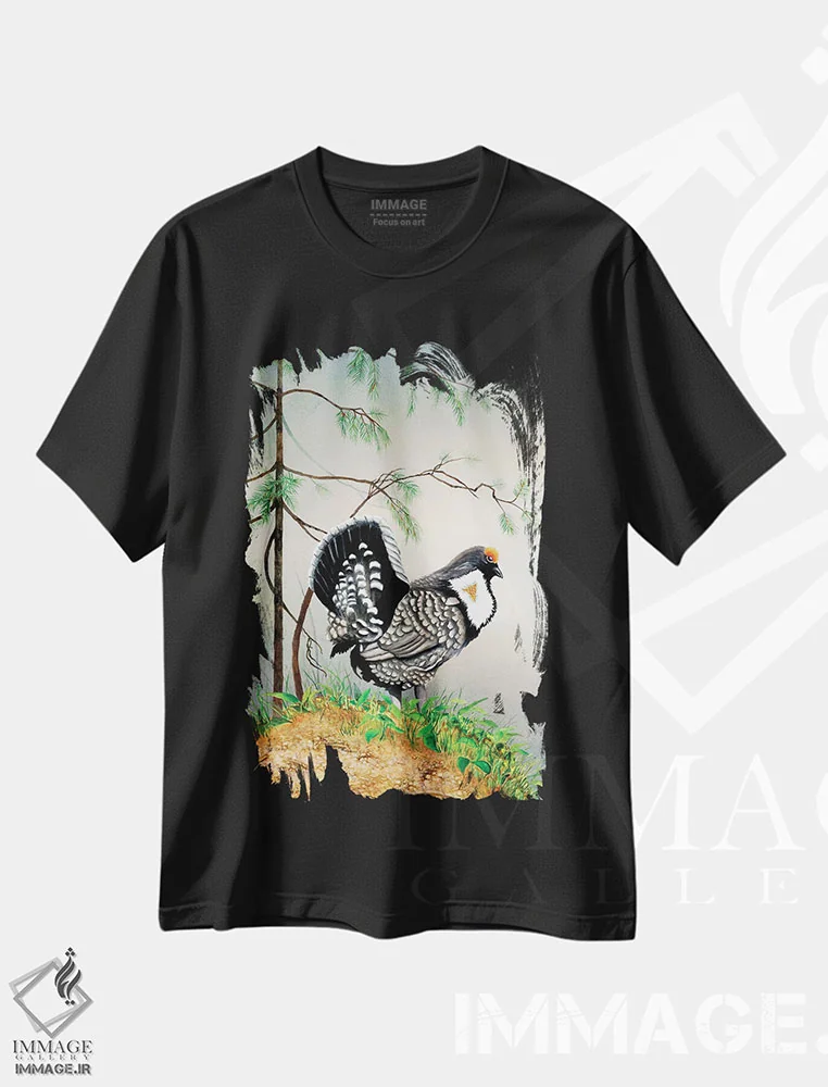 تیشرت مشکی طرح دار در جستجوی عشق، تزئینی اثر کریستین ریشو | فروشگاه ایماژ