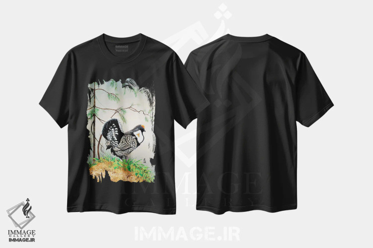 تیشرت مشکی طرح دار در جستجوی عشق، تزئینی اثر کریستین ریشو | فروشگاه ایماژ