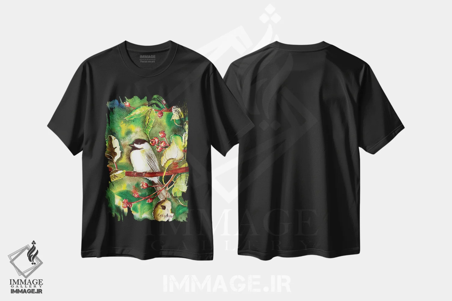 تیشرت مشکی طرح دار جوجه کوچولوی من، تزئینی اثر کریستین ریشو | immage.ir