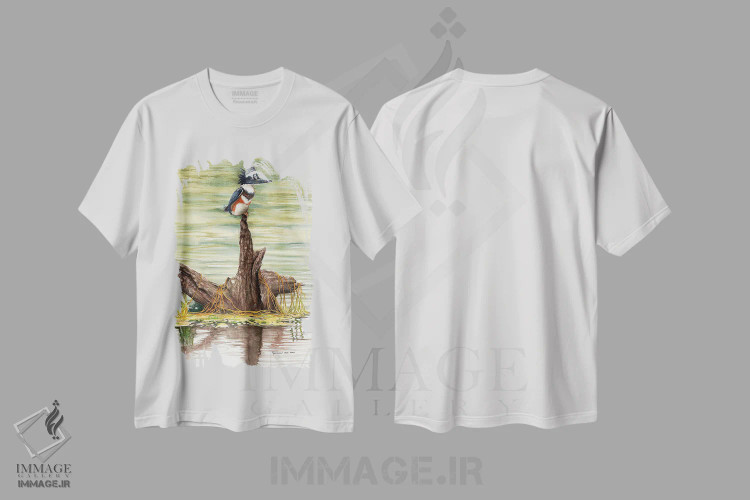 تیشرت سفید طرح دار آن نکته همان است، تزئینی اثر کریستین ریشو | immage.ir