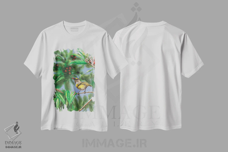 تیشرت سفید طرح دار ویرو چشم سفید، تزئینی اثر کریستین ریشو | immage.ir