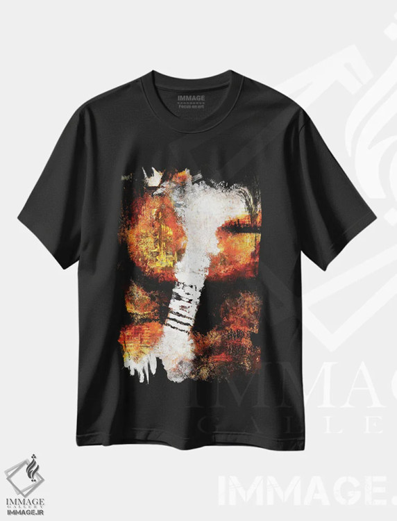 تیشرت مشکی طرح دار پل اثر کریستین ریشو | immage.ir