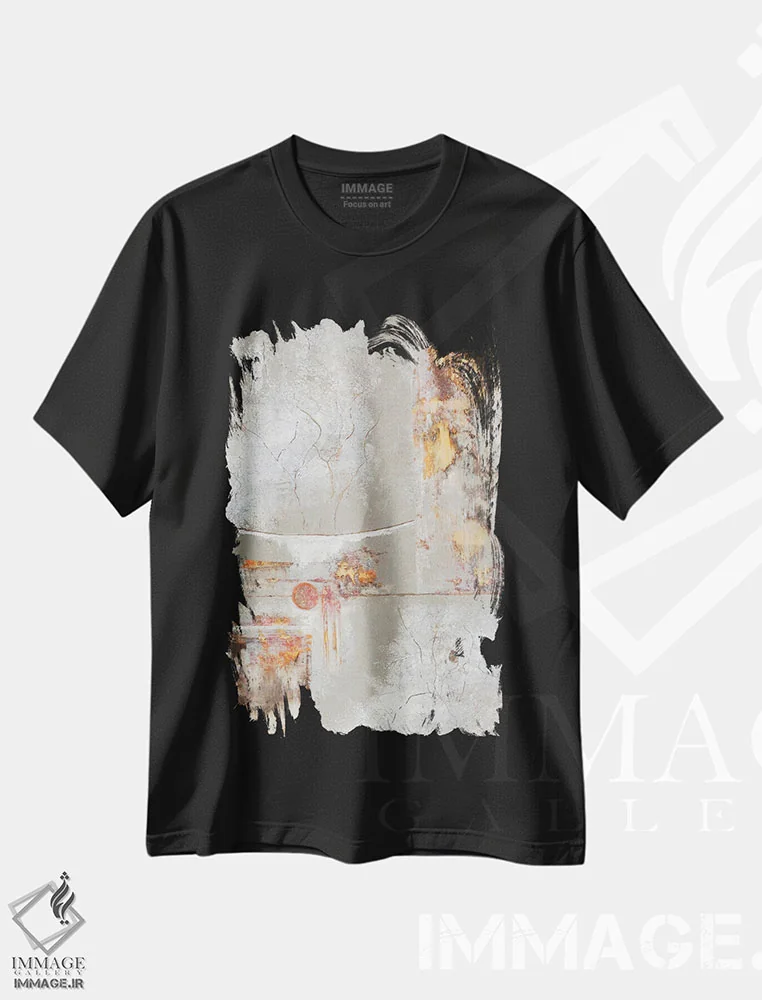 تیشرت مشکی طرح دار ذن اثر کریستین ریشو | فروشگاه ایماژ