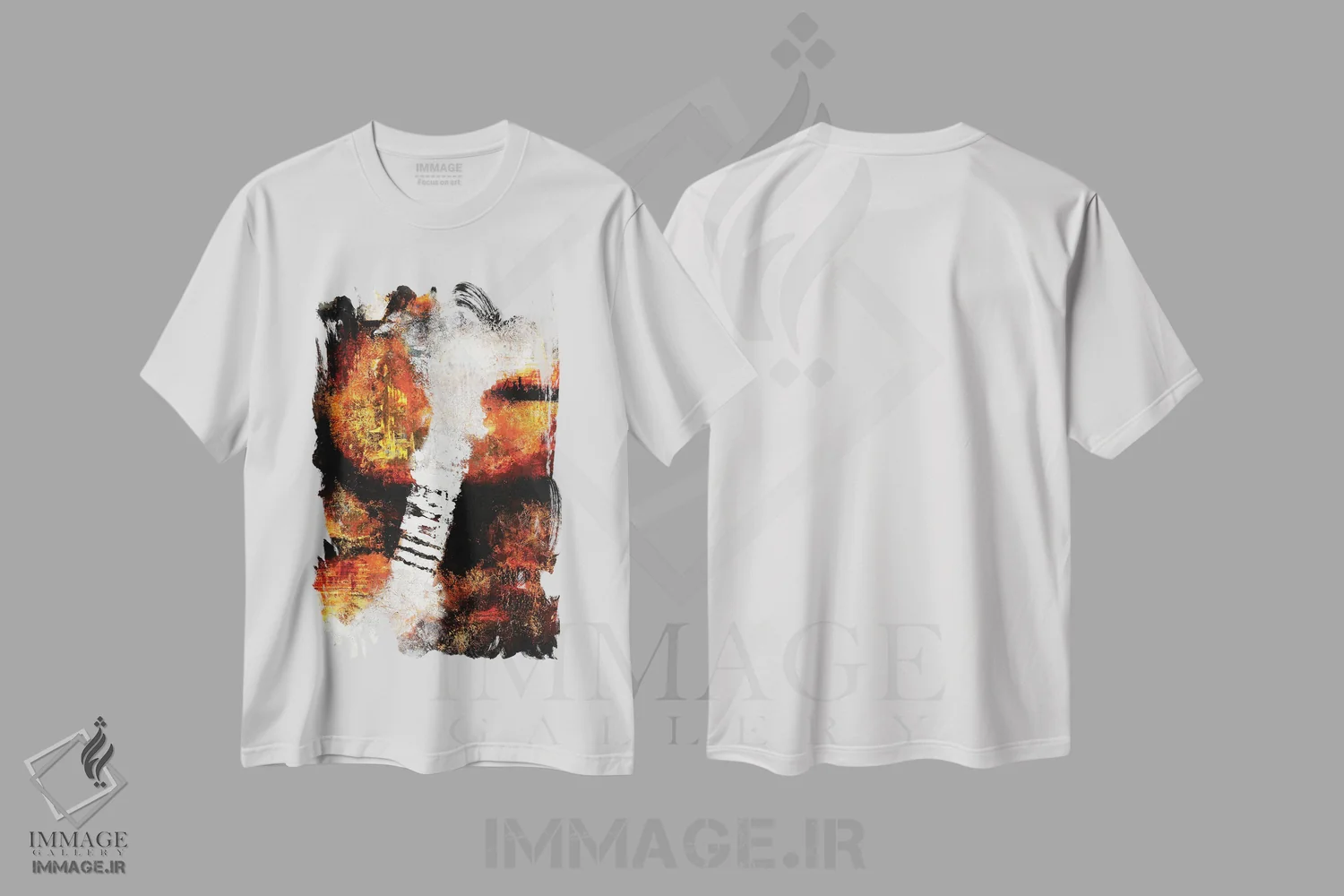 تیشرت سفید طرح دار پل اثر کریستین ریشو | فروشگاه ایماژ