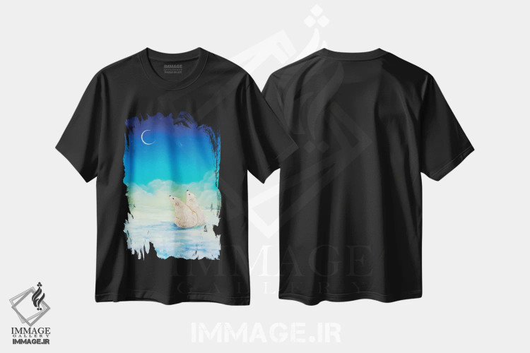 تیشرت مشکی طرح دار آرزوی ستاره ای، دکور معاصر اثر کتی مک کللند | فروشگاه ایماژ