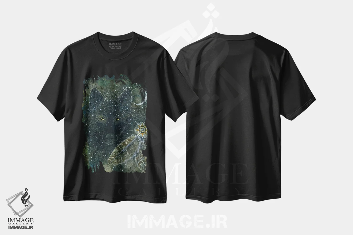 تیشرت مشکی طرح دار برادر روحی، دکور معاصر اثر کتی مک کللند | immage.ir