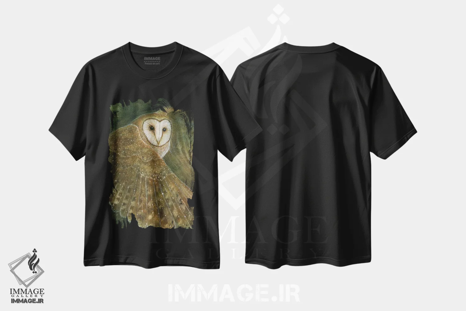 تیشرت مشکی طرح دار روح شب، دکور معاصر اثر کتی مک کللند | فروشگاه ایماژ