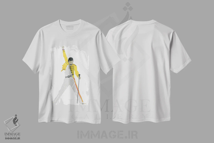 تیشرت سفید طرح دار فردی، تزئینی اثر پیپر کاتز | immage.ir