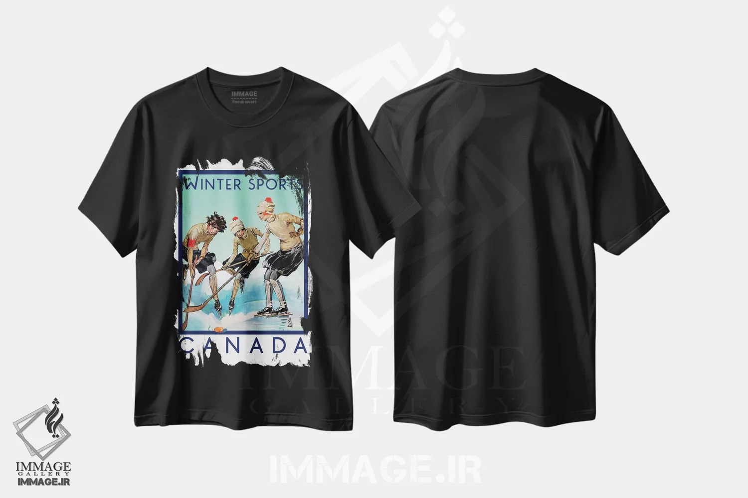 تیشرت مشکی طرح دار سفر به کانادا، هنر دیجیتال اثر سَتردی ایونینگ پُست | فروشگاه ایماژ