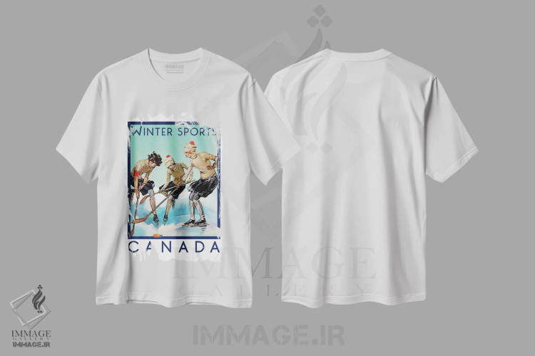 تیشرت سفید طرح دار سفر به کانادا، هنر دیجیتال اثر سَتردی ایونینگ پُست | immage.ir