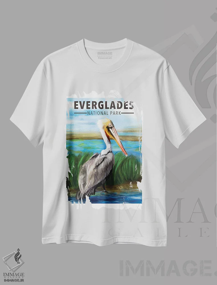 تیشرت سفید طرح دار سفر به اورگلیدز، هنر دیجیتال اثر سَتردی ایونینگ پُست | immage.ir