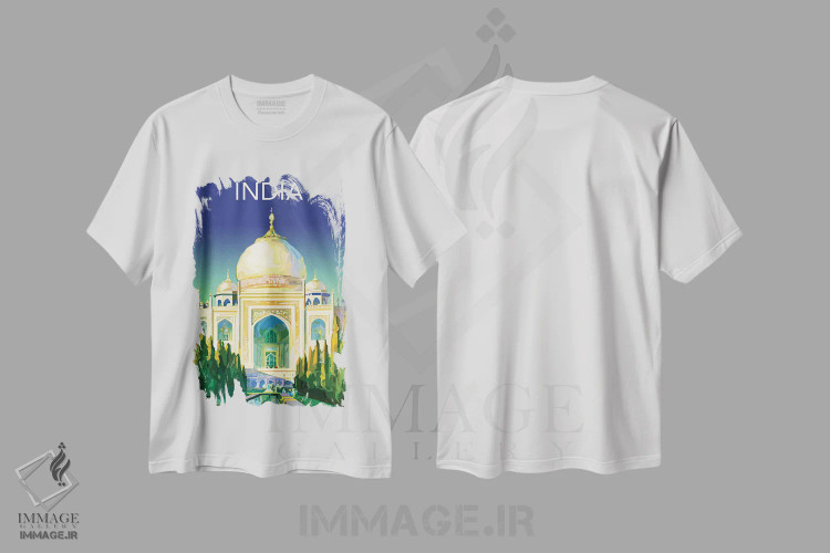 تیشرت سفید طرح دار سفر به هند، هنر دیجیتال اثر سَتردی ایونینگ پُست | immage.ir