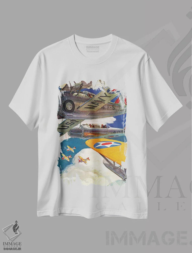 تیشرت سفید طرح دار حمله!، دکور آمریکایی اثر کورتنی آلن | immage.ir