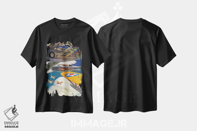 تیشرت مشکی طرح دار حمله!، دکور آمریکایی اثر کورتنی آلن | فروشگاه ایماژ