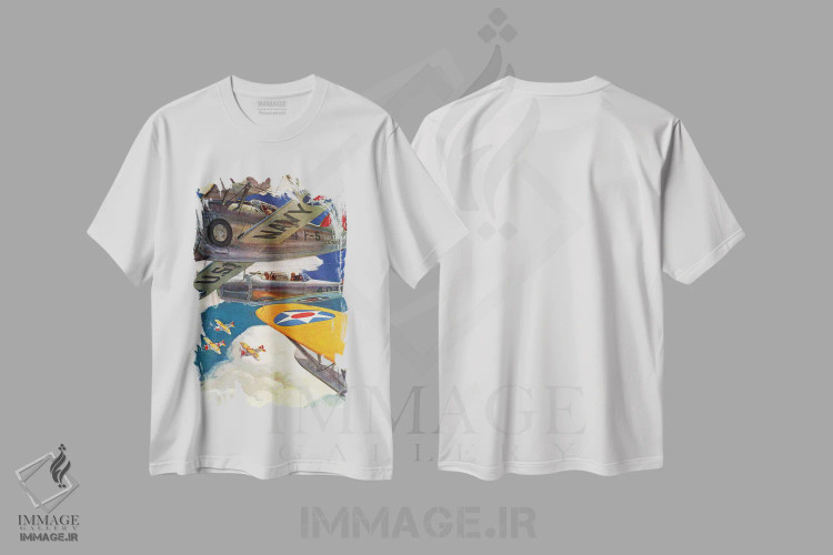 تیشرت سفید طرح دار حمله!، دکور آمریکایی اثر کورتنی آلن | immage.ir