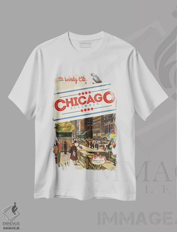 تیشرت سفید طرح دار به شهر بادها خوش آمدید، هنر دیجیتال اثر سَتردی ایونینگ پُست | فروشگاه ایماژ