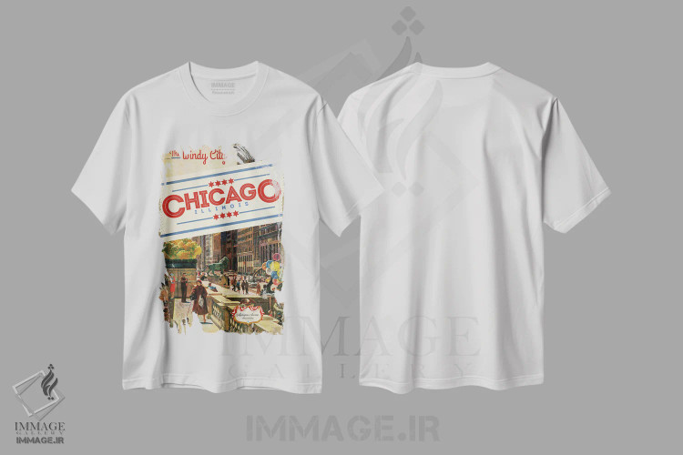 تیشرت سفید طرح دار به شهر بادها خوش آمدید، هنر دیجیتال اثر سَتردی ایونینگ پُست | فروشگاه ایماژ
