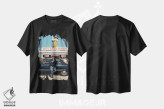 تیشرت مشکی طرح دار مسابقات دبل هدرز پیت، دکور آمریکایی اثر استوان دوهانوس | فروشگاه ایماژ