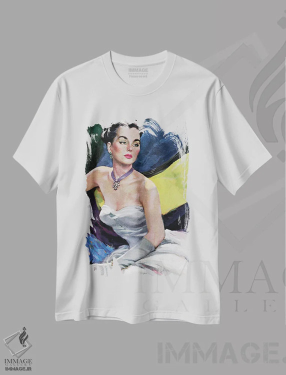 تیشرت سفید طرح دار نجات در جزیره، دکور آمریکایی اثر کن رایلی | immage.ir
