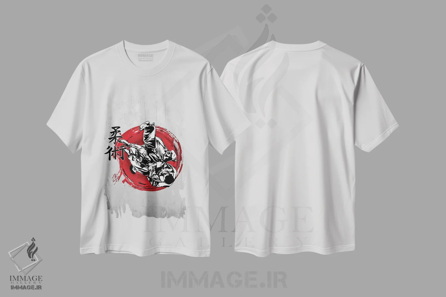 تیشرت سفید طرح دار جوجیتسو، دکور آسیایی اثر کورنل ولاد | فروشگاه ایماژ