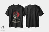 تیشرت مشکی طرح دار سامورایی بوشیدو یابوسامه تیرانداز سوار بر اسب، دکور آسیایی اثر کورنل ولاد | immage.ir