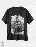 تیشرت مشکی طرح دار گوریل سیاه و سفید، تزئینی اثر کورنل ولاد | فروشگاه ایماژ