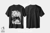تیشرت مشکی طرح دار پاندا در سیاه و سفید، تزئینی اثر کورنل ولاد | immage.ir