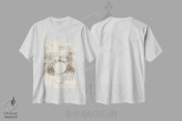 تیشرت سفید طرح دار ست درام، تزئینی اثر کورنل ولاد | immage.ir
