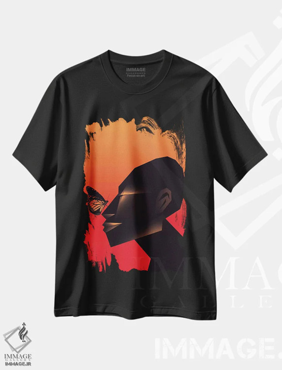 تیشرت مشکی طرح دار خشک I، هنر آمریکایی آفریقایی تبار اثر وی کالونتو | فروشگاه ایماژ