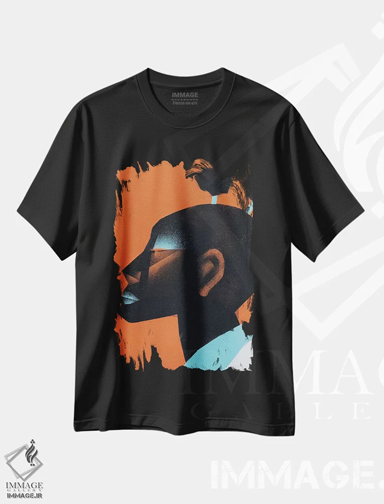 تیشرت مشکی طرح دار کابکا II، هنر آمریکایی آفریقایی تبار اثر وی کالونتو | فروشگاه ایماژ