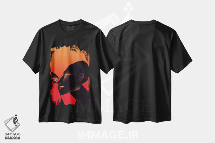 تیشرت مشکی طرح دار خشک I، هنر آمریکایی آفریقایی تبار اثر وی کالونتو | فروشگاه ایماژ