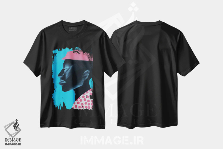 تیشرت مشکی طرح دار بامبا، هنر آمریکایی آفریقایی تبار اثر وی کالونتو | immage.ir