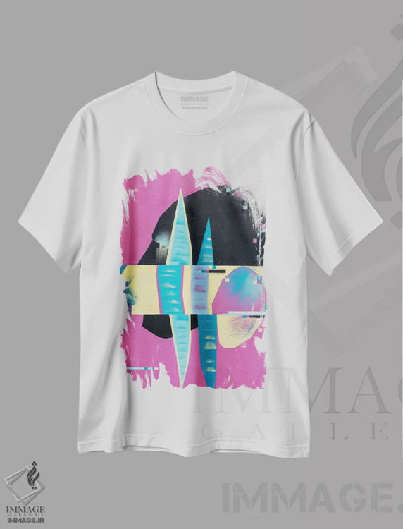 تیشرت سفید طرح دار حال آینده II، هنر آمریکایی آفریقایی تبار اثر وی کالونتو | immage.ir