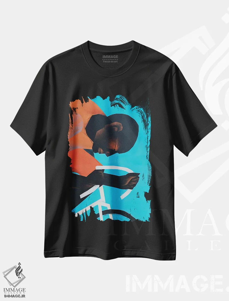 تیشرت مشکی طرح دار میجر I، هنر آمریکایی آفریقایی تبار اثر وی کالونتو | immage.ir