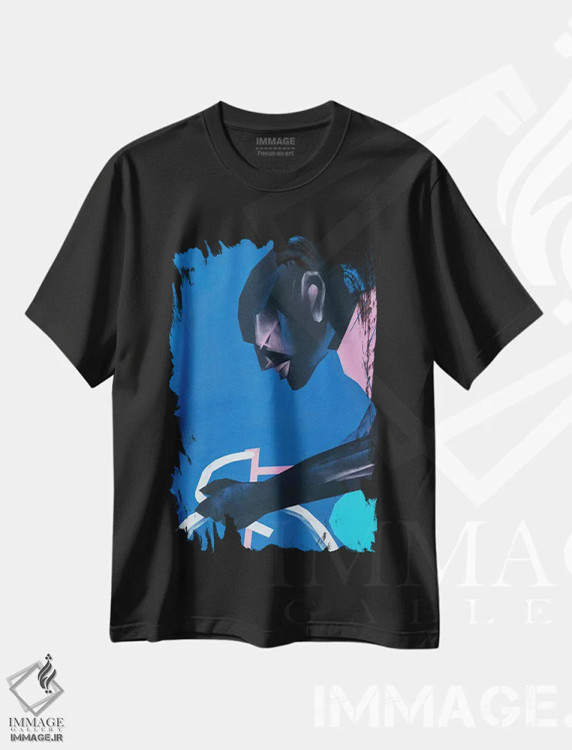 تیشرت مشکی طرح دار میجر II، هنر آمریکایی آفریقایی تبار اثر وی کالونتو | immage.ir
