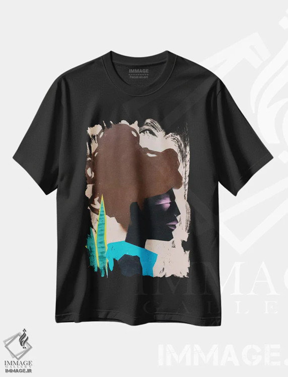تیشرت مشکی طرح دار انتظار، هنر آمریکایی آفریقایی تبار اثر وی کالونتو | immage.ir
