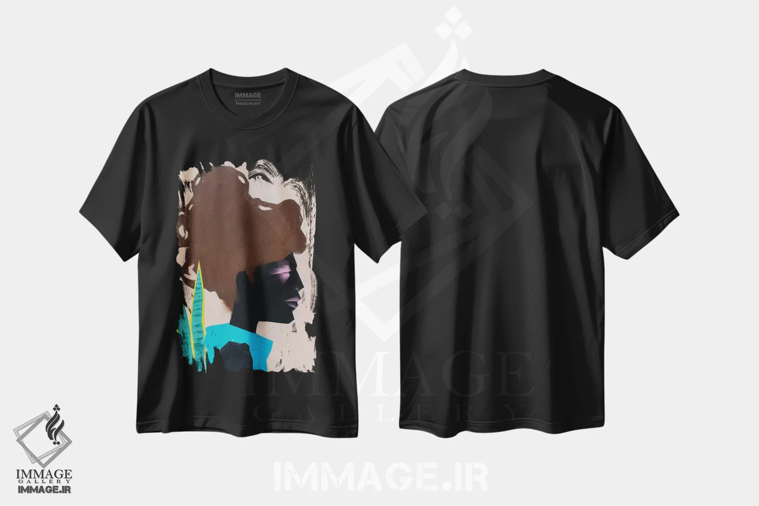 تیشرت مشکی طرح دار انتظار، هنر آمریکایی آفریقایی تبار اثر وی کالونتو | immage.ir