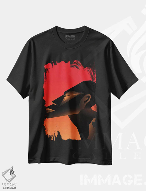 تیشرت مشکی طرح دار خشک IV، هنر آمریکایی آفریقایی تبار اثر وی کالونتو | فروشگاه ایماژ