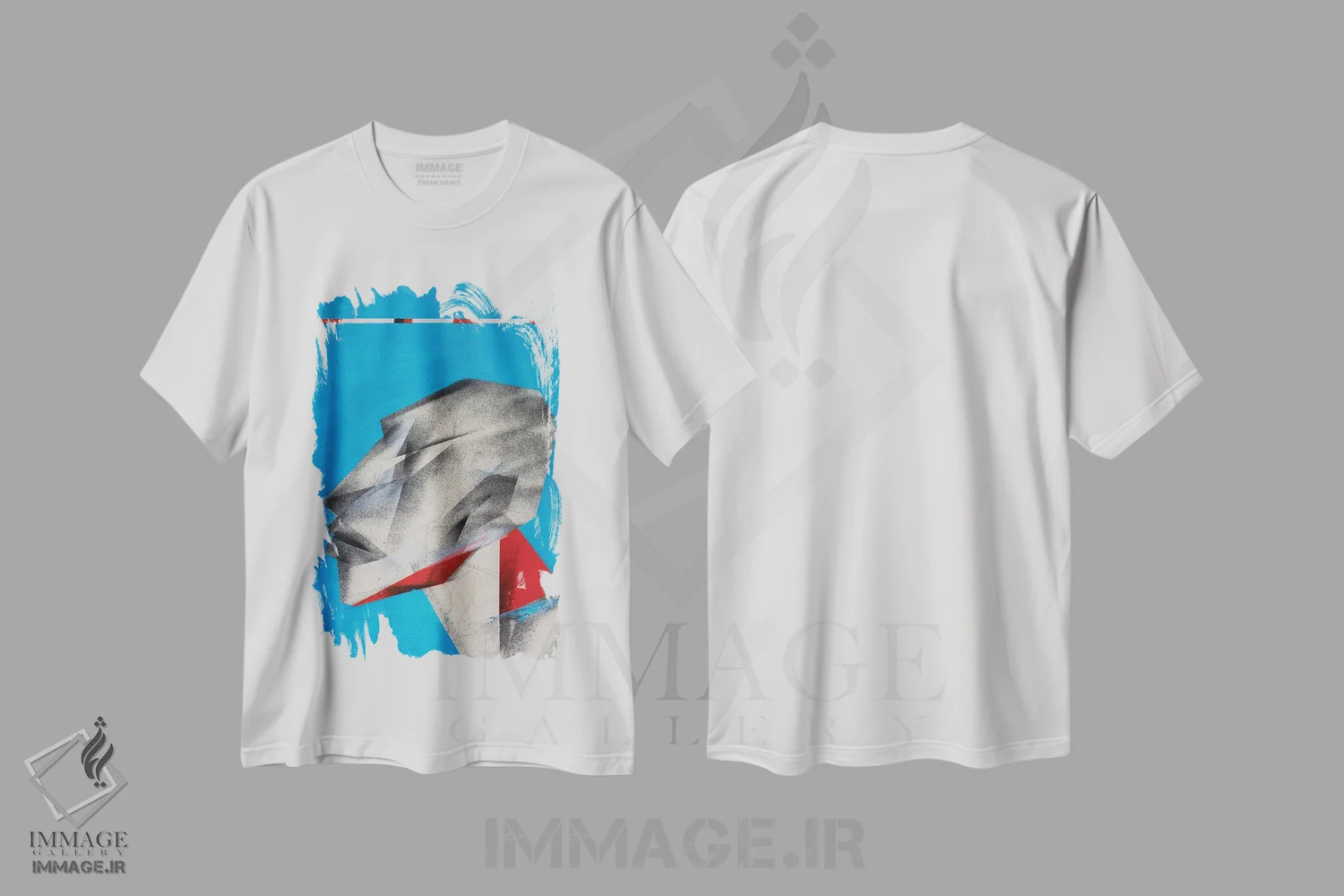 تیشرت سفید طرح دار طرح I، هنر آمریکایی آفریقایی تبار اثر وی کالونتو | فروشگاه ایماژ