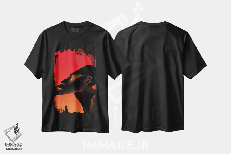 تیشرت مشکی طرح دار خشک IV، هنر آمریکایی آفریقایی تبار اثر وی کالونتو | فروشگاه ایماژ